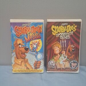 VTG Scooby-Doo VHS Lot Greatest Mysteries Spookiest Tales Cartoon Network Retro